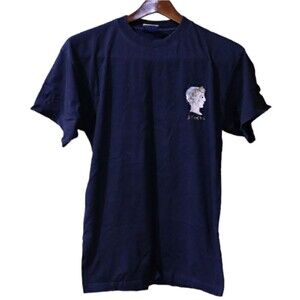 Malu Navy Blue Athens Greece Travel Souvenir Tee Medium Vacation Tourist Style